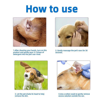 🔥LAST DAY 50% OFF - 🐶🐱Gentle Pet Ear Wash | Odor-Free Cleaning for Dogs & Cats🌿