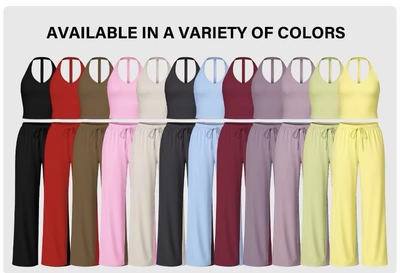 ⚡Hot Sales 49% OFF🔥Women's 2-Piece Athleisure Outfits - Polyester-Silk Fitted Summervibe Sweatsuit