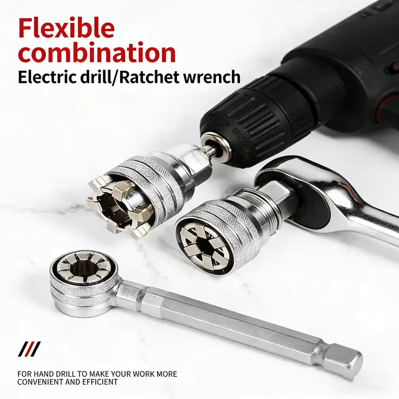 Universal Magic Socket Wrench Tool – Adjustable Grip for 10-19mm Nuts & Bolts