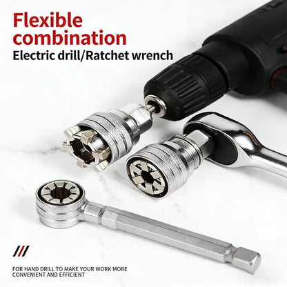 Universal Magic Socket Wrench Tool – Adjustable Grip for 10-19mm Nuts & Bolts