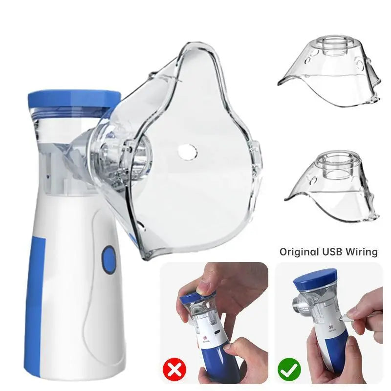 JSL-W302 Portable Mesh Atomizer | Adult and Child Dual-Face Mask + USB Charging