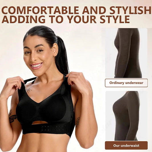 🌸 Posture Correction Wireless Bra Beige Support Lift Comfort Fit 👙