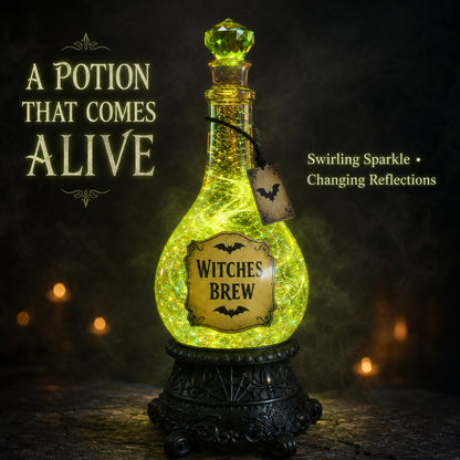 🔥Last Day 50% OFF -🧙✨Lighted Witches’ Brew Poison Bottle Glitter Globe(✨Same as the video)