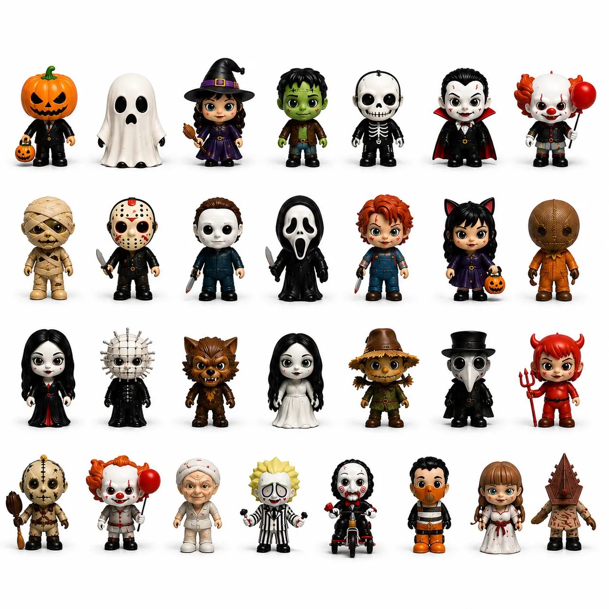 🎃Halloween Advent Calendar 2026 – 24 Horror Mini Collectible Figures