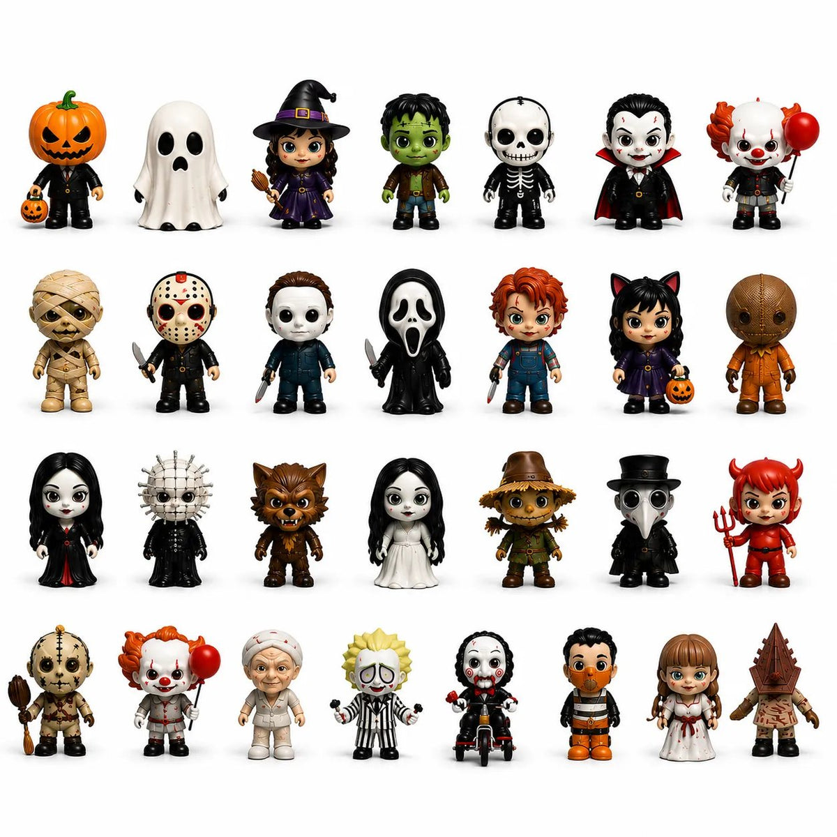 🎃Halloween Advent Calendar 2026 – 24 Horror Mini Collectible Figures
