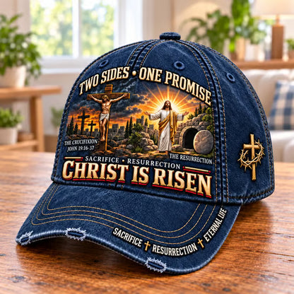 🔥Last Day 50% OFF ✝️ Christ Is Risen Two Sides One Promise Baseball Cap