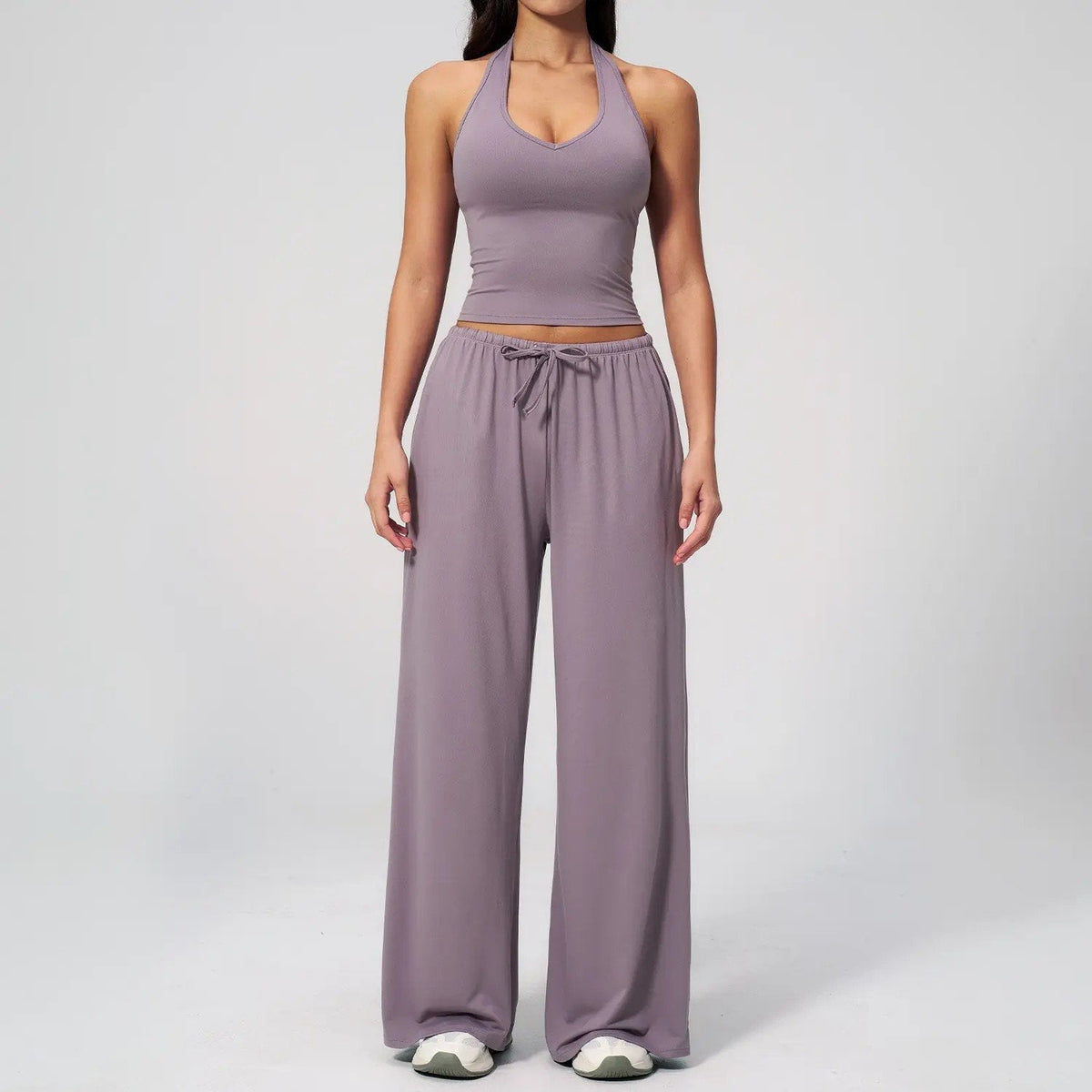 ⚡Hot Sales 49% OFF🔥Women's 2-Piece Athleisure Outfits - Polyester-Silk Fitted Summervibe Sweatsuit