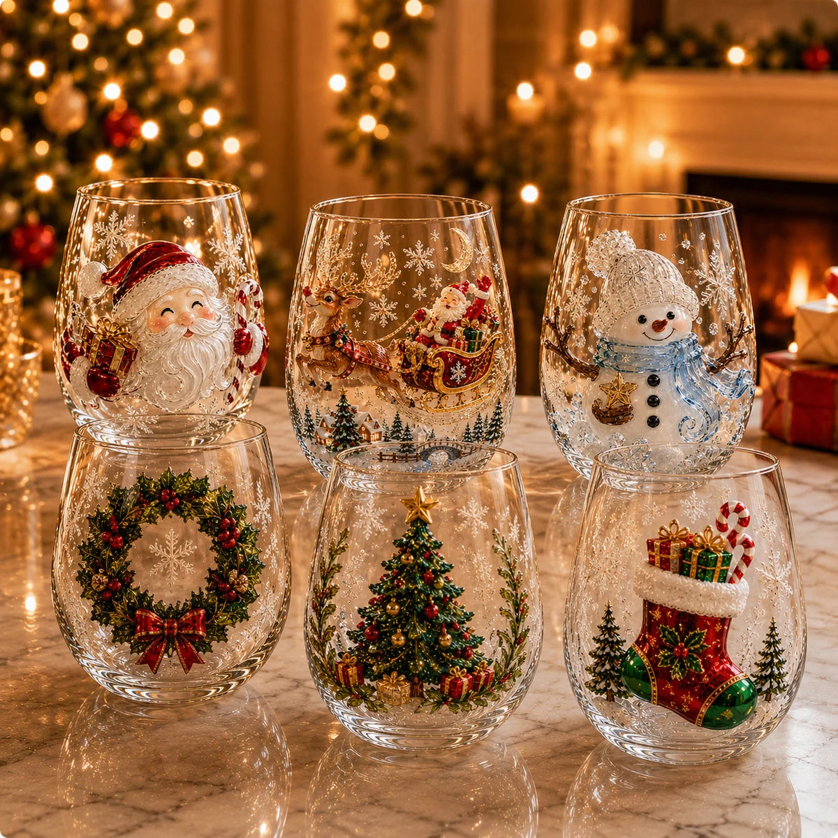 🎅Magical Christmas Glass Cup Gift Collection