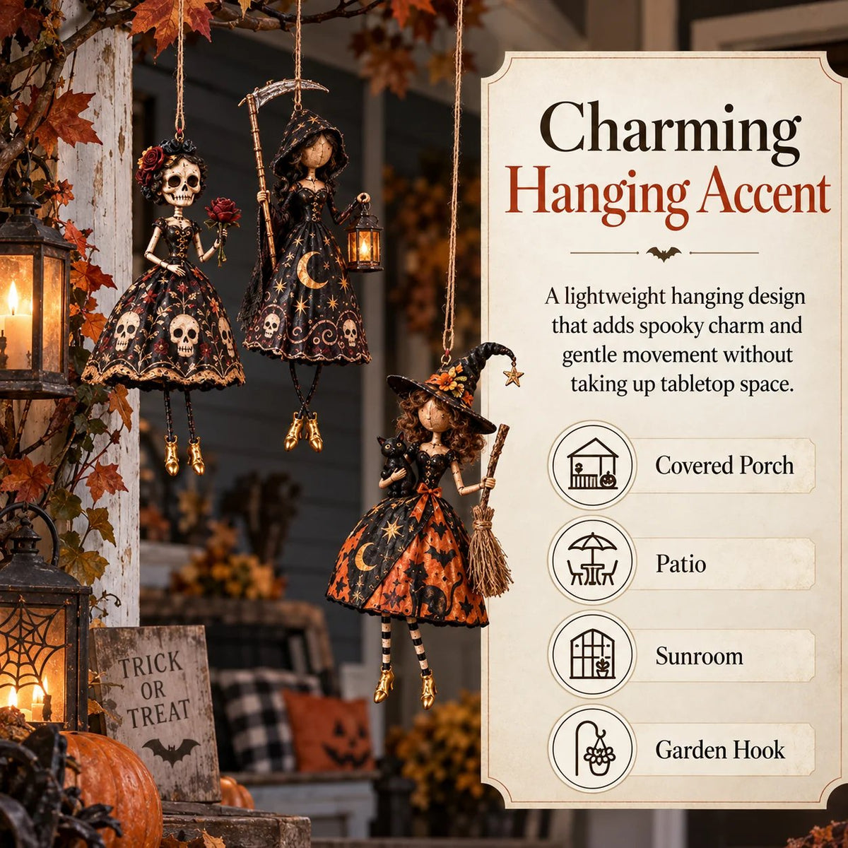 🔥 Last Day 50% OFF✨-🎃Midnight LadiesTM – Gothic Halloween Hanging Decor🖤