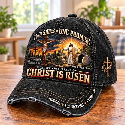 🔥Last Day 50% OFF ✝️ Christ Is Risen Two Sides One Promise Baseball Cap