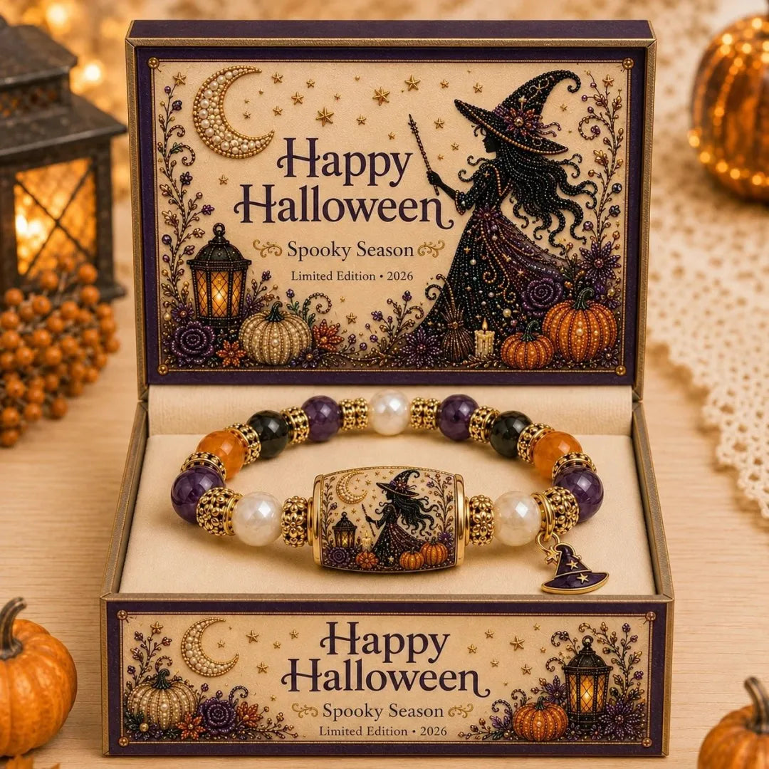 🎃✨ Spooky Black Cat Pumpkin Bracelet for Halloween Style 🖤