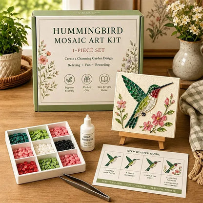 Watering Can Mosaic Art Kit-🔥LAST DAY 50% OFF🔥🌿Beginner-Friendly Floral DIY Craft with Vibrant Mosaic Beads & Sturdy Display Base ✨