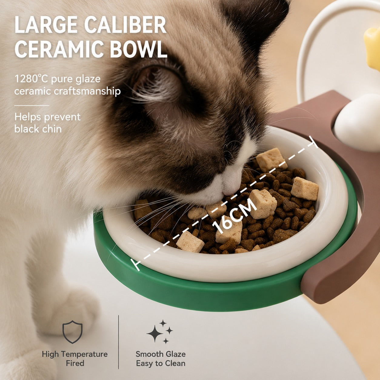 Ergonomic Ceramic Pet Cat Bowl | Premium Dining