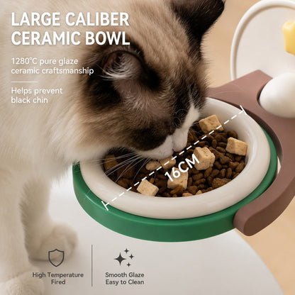Ergonomic Ceramic Pet Cat Bowl | Premium Dining