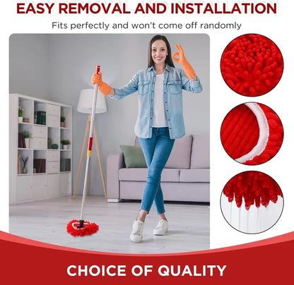 Chenille Duster Replacement Heads – 2026 Design, Turns Your Mop into a Long-Handle Duster (Bucket & Handle Not Included)