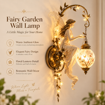 🧚‍♀️ 50% OFF – Fairy Garden Wall Lantern – Enchanted Floral Outdoor & Indoor Decor
