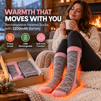 🔥 Clearance Sale ✨-🔥 ThermoWarm™ Rechargeable Heated Socks – Say Goodbye to Cold Feet in Minutes