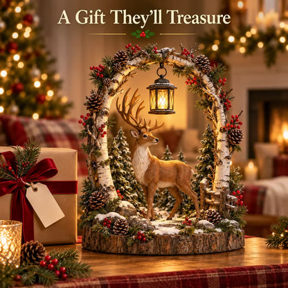 🦌 50% OFF – Woodland Reindeer Lantern – Glowing Christmas Forest Decor 🎄✨
