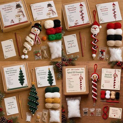 🔥HOT SALE🔥49% OFF - 🎅🌲Crochet Snowman Spiral Oranment DIY Kit