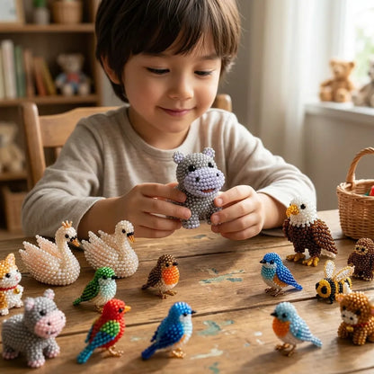 ⏰Last day Promotion 🔥-🧵✨ Tiny 3D Beaded Animal DIY Kit(Unfinished Product)