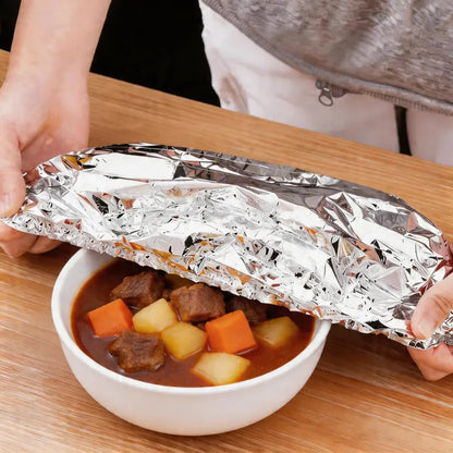 Elastic Aluminum Foil Food Covers - Reusable Bowl & Plate Covers