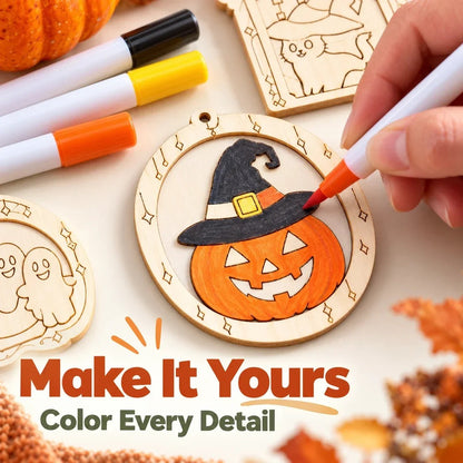 🎨🎄Color Your Own Holiday Ornament Kit — 12 Markers Included