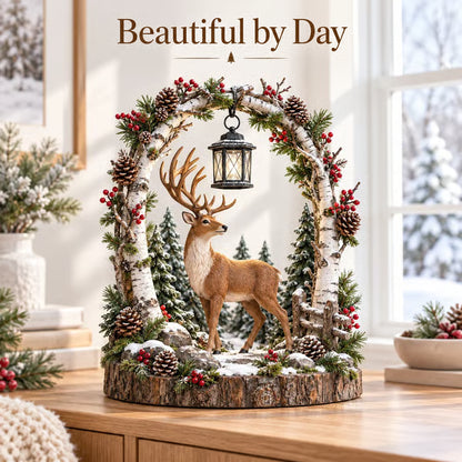 🦌 50% OFF – Woodland Reindeer Lantern – Glowing Christmas Forest Decor 🎄✨