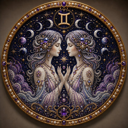 ✨ Create Zodiac Pearl Art with 12 Star Signs Kit ♈
