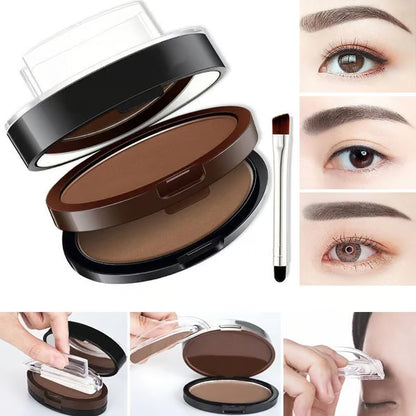 🔥 50% OFF – Instant Eyebrow Stamp – Adjustable 2-Color Brow Powder for Fuller, Natural-Looking Brows
