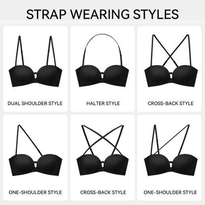 ✨ Women's Strapless Front Closure Push-Up Bra