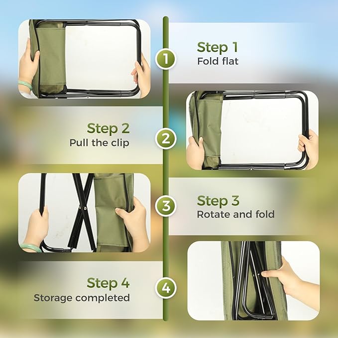 Ultimate Portable Folding Stool – Lightweight, Heavy-Duty Outdoor Seat with Built-in Storage