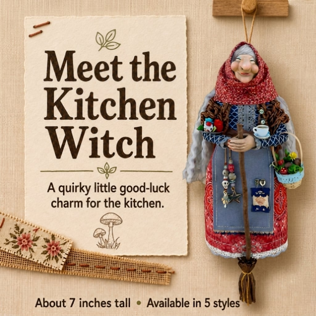 🧙‍♀️ Handmade Kitchen Witch Doll