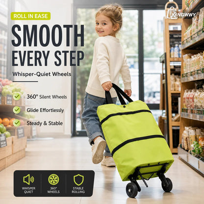 🛍️ Foldable 2-in-1 Shopping Bag for Easy Carry ✨