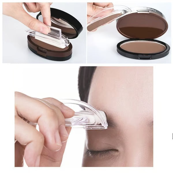 🔥 50% OFF – Instant Eyebrow Stamp – Adjustable 2-Color Brow Powder for Fuller, Natural-Looking Brows