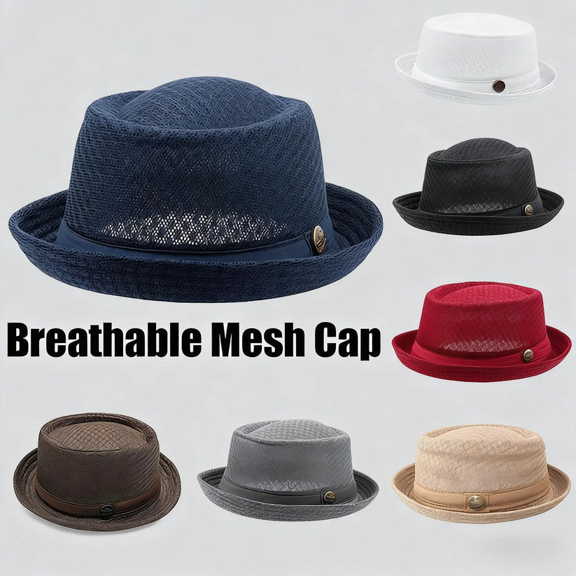 Unisex Breathable MeshPork Pie Hat