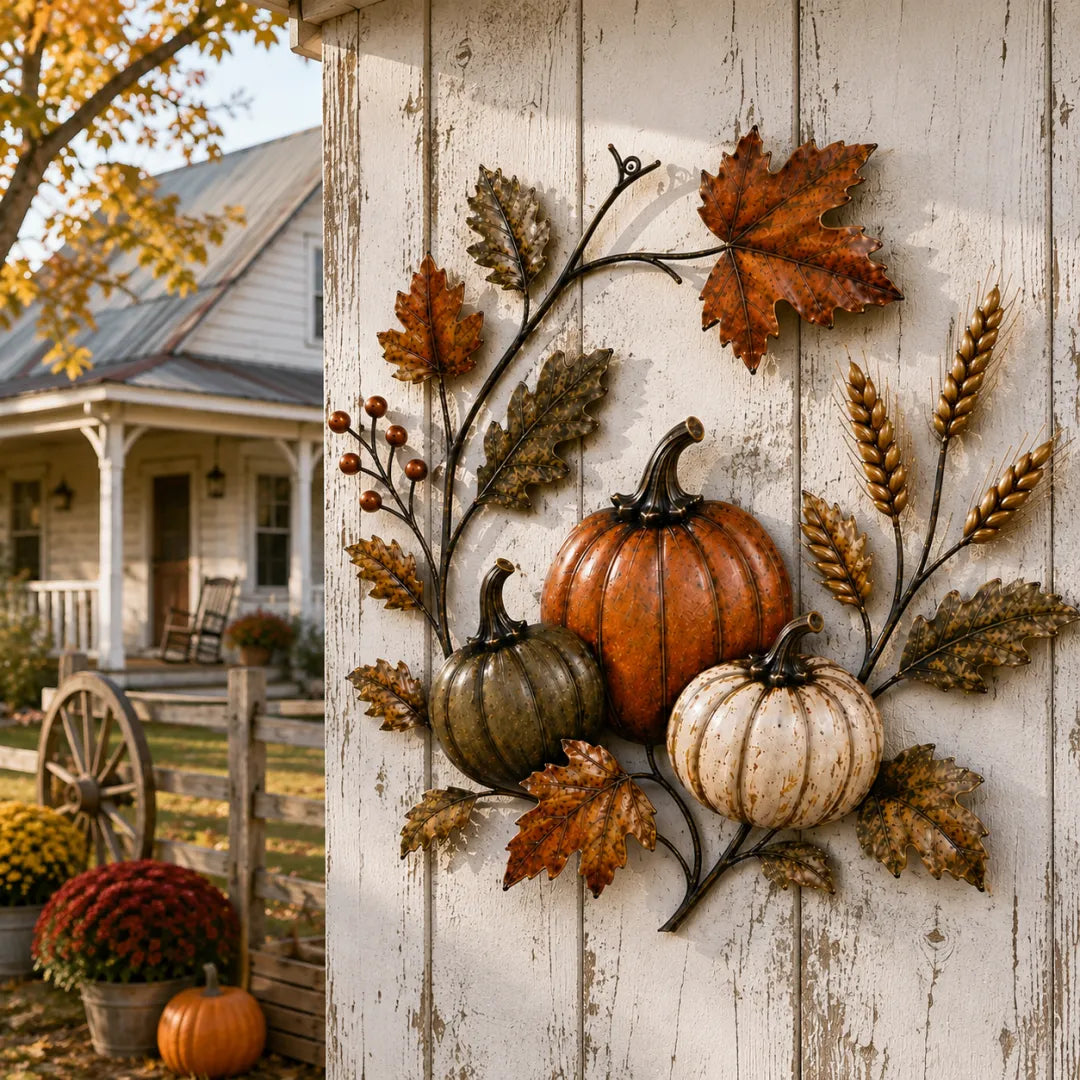 🎃🍂 50% OFF – Autumn Pumpkin Metal Wall Decor – Rustic Harvest Fall Home & Porch Art 🏡✨
