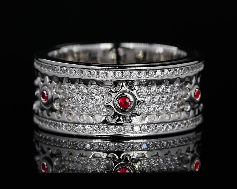 🔥LAST DAY 50% OFF – ⚡925 Sterling Silver Personalized Stress Reducing Rotatable Gear Ring
