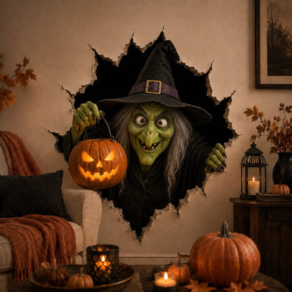 🧙‍♀️ Holiday Celebration 50% OFF 🎃-👻Halloween Break-In 3D Wall Decals for Spooky, Realistic & Fun  🎃