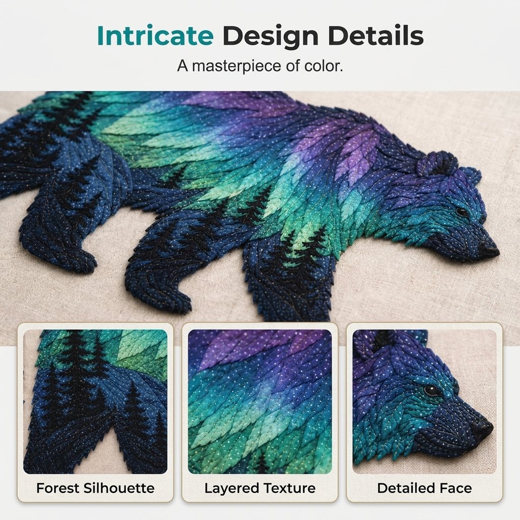 Northern Lights Wildlife DIY Patchwork Kit