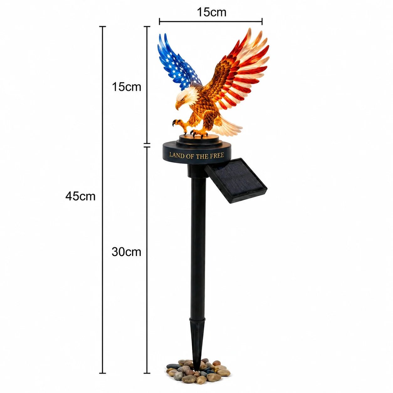 🔥LAST DAY 50% OFF – Solar Eagle Garden Light – A Glowing Tribute to American Freedom (45*15cm)