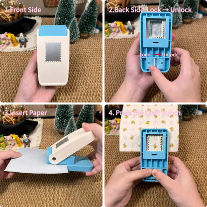 Precision Stamp-Style Decorative Paper Punch – Versatile Embossing Tool for DIY Crafts, Scrapbooking & Greeting Cards