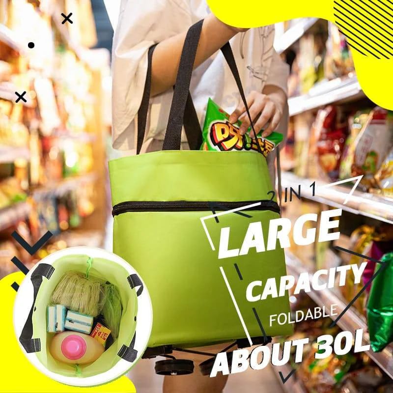 🛍️ Foldable 2-in-1 Shopping Bag for Easy Carry ✨