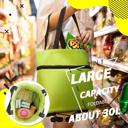 🛍️ Foldable 2-in-1 Shopping Bag for Easy Carry ✨