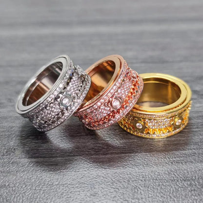 🔥LAST DAY 50% OFF – ⚡925 Sterling Silver Personalized Stress Reducing Rotatable Gear Ring