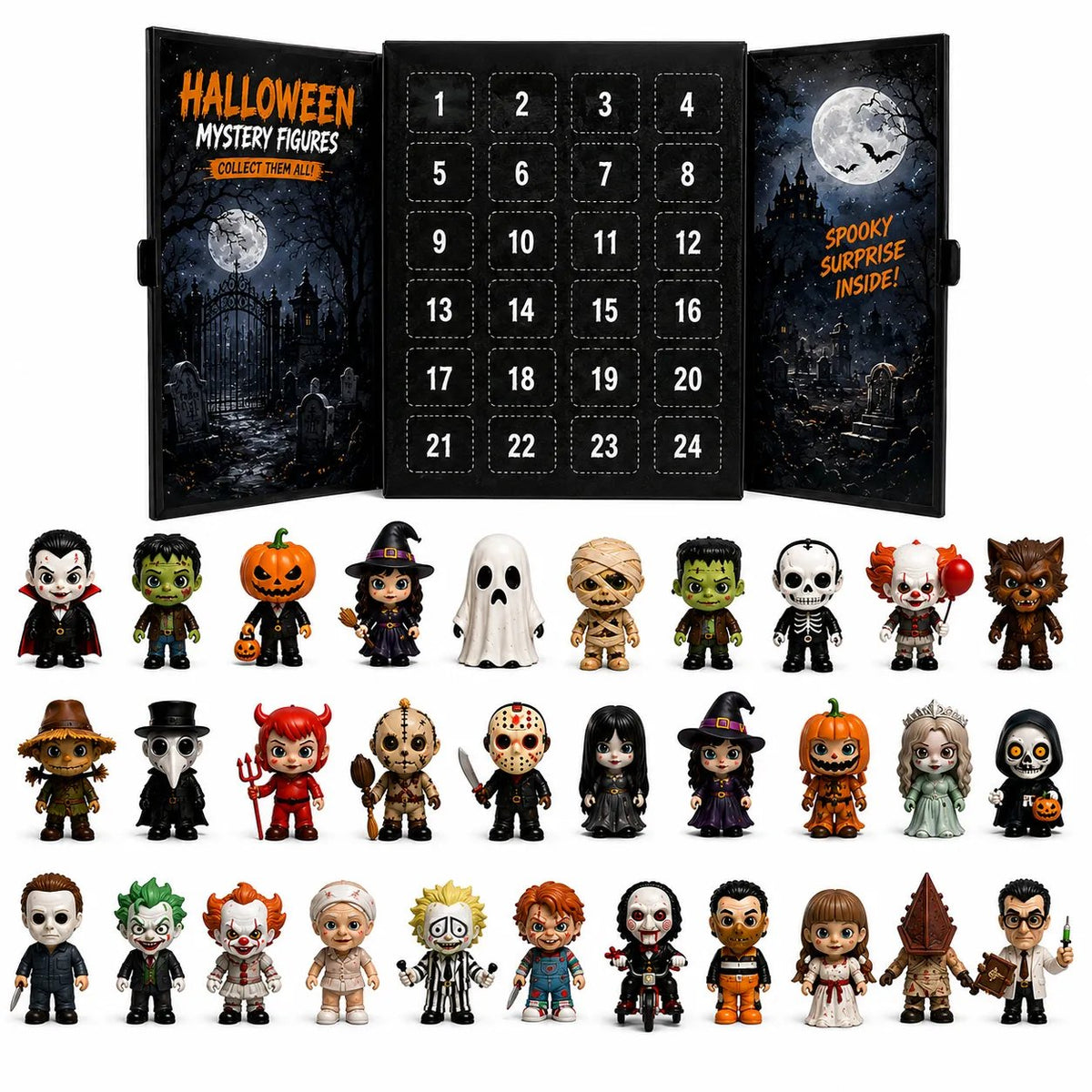 🎃Halloween Advent Calendar 2026 – 24 Horror Mini Collectible Figures