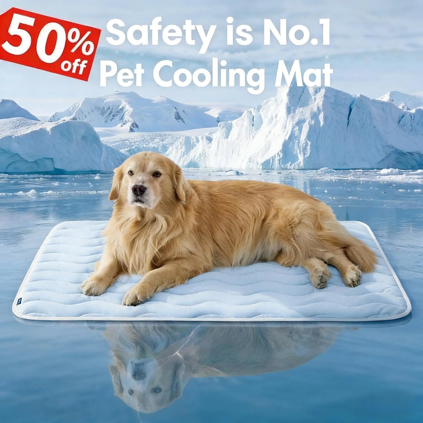 Self-Cooling Pet Mat for Dogs & Cats – Breathable, Non-Slip & Machine Washable Cooling Pad for Crates, Kennels & Travel