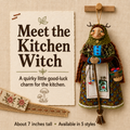 🧙‍♀️ Handmade Kitchen Witch Doll