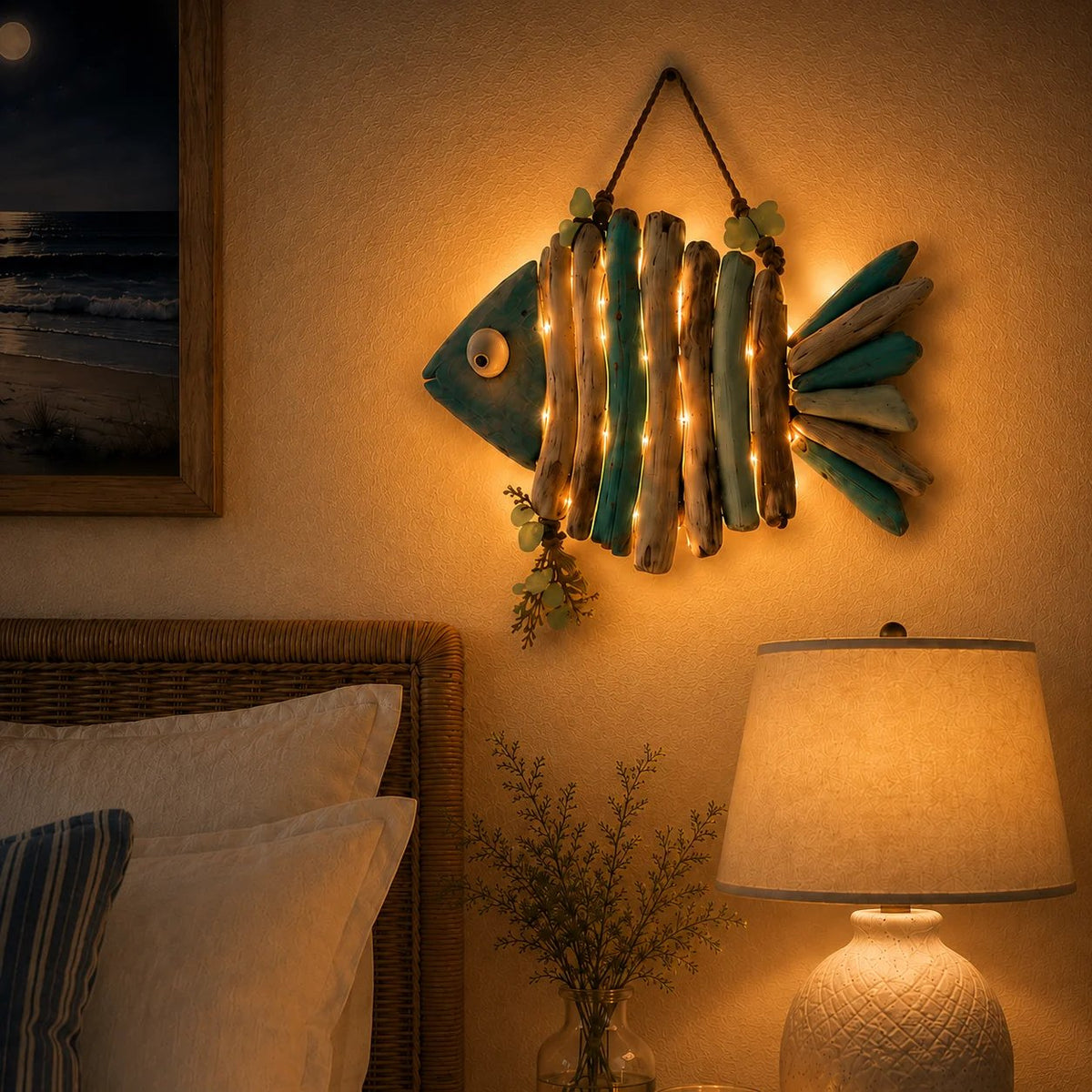 🔥HOT SALE🔥49% OFF - 🌊Lighted Coastal Fish Wall Decor