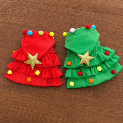 🎄 Personalized Pet Christmas Cape – Embroidered Name Dog Holiday Outfit 🐶✨