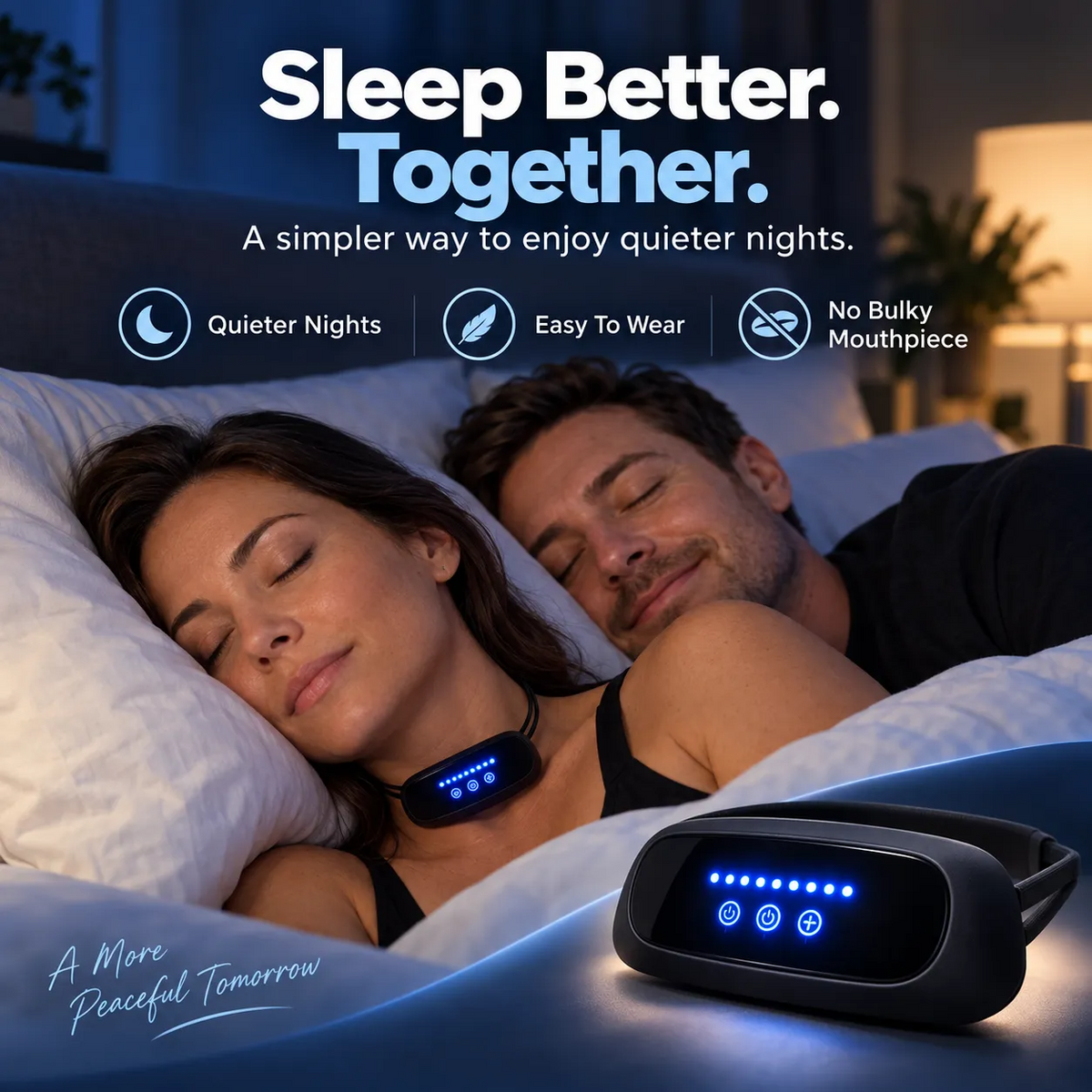 Wearable Anti-Snoring Neck Device – Better Sleep for Both of You